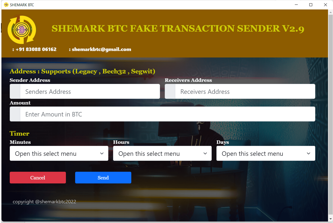 fake bitcoin transaction